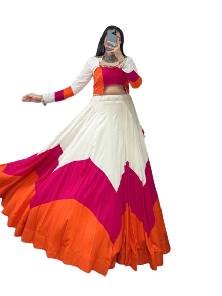 Vibrant Tricolor Chaniya Choli
